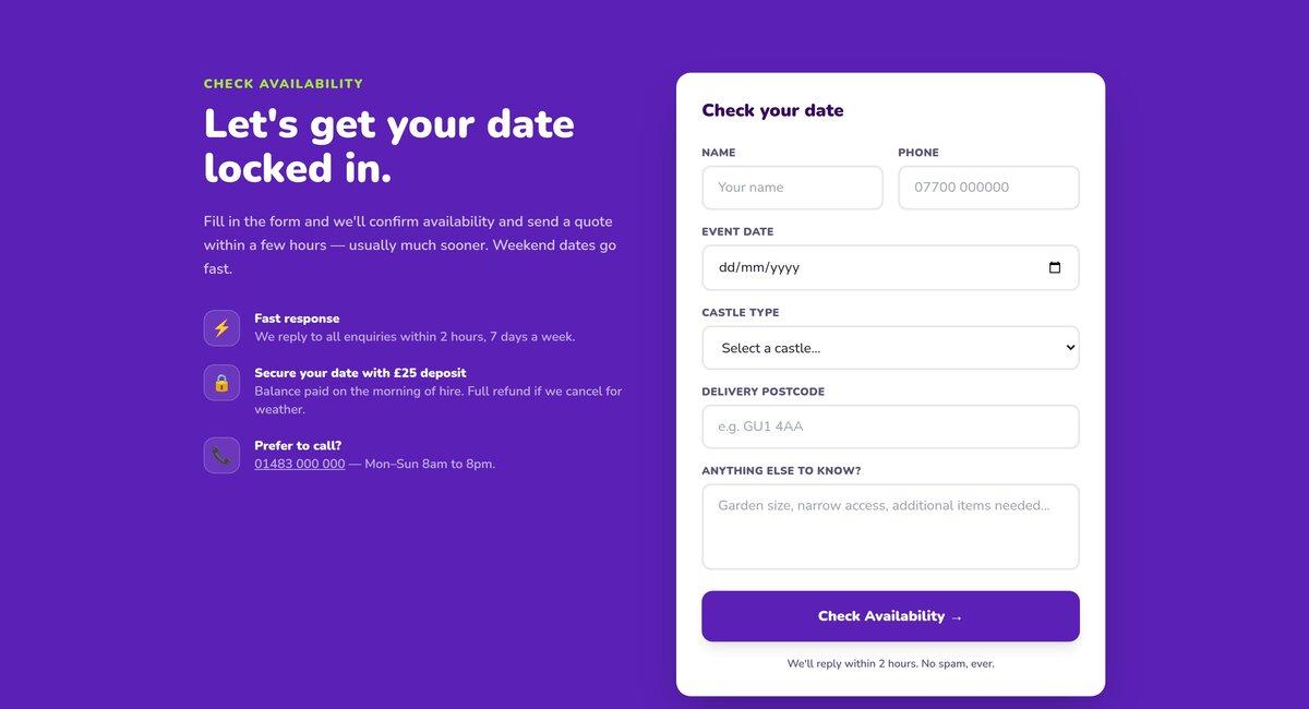 Booking Form