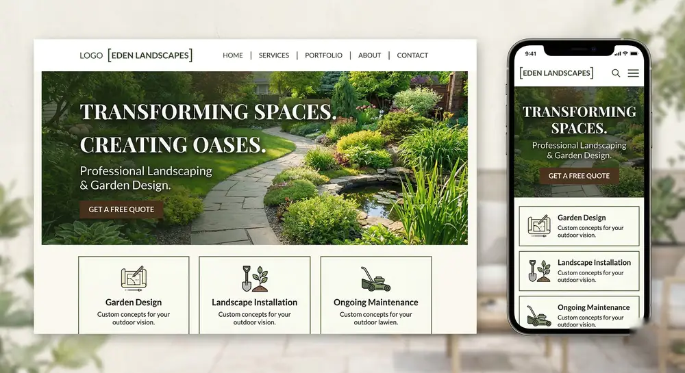 Eden Landscapes website concept