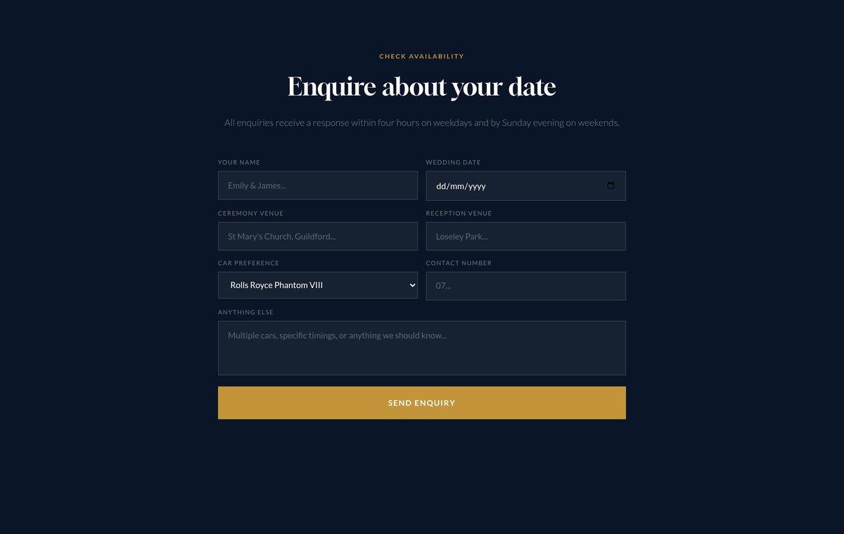 Booking Form
